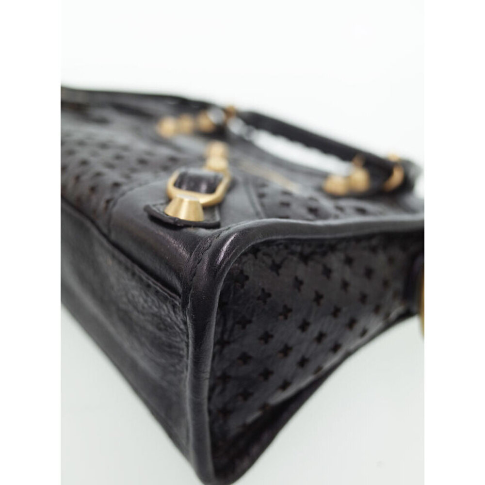 Balenciaga 2way Black Crossbody Perforated City Bag - Picture 7 of 9